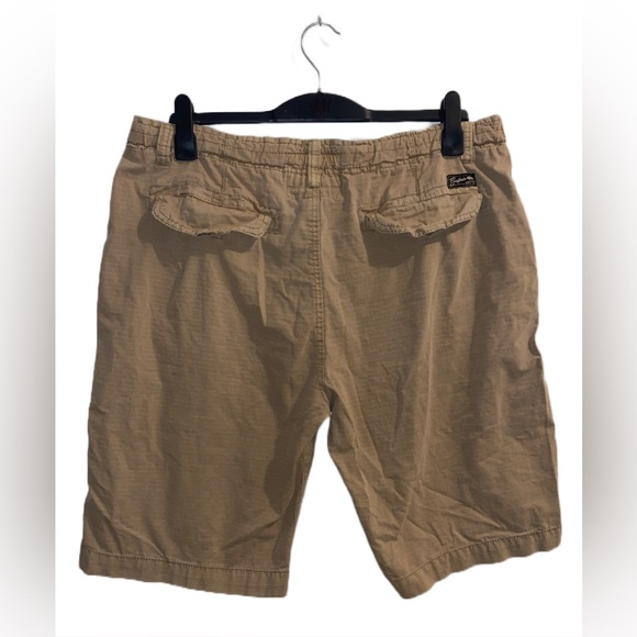 DAVID BUTTON BUFFALO BEIGE CARGO SHORTS MEN SIZE 38 - Picture 2 of 3